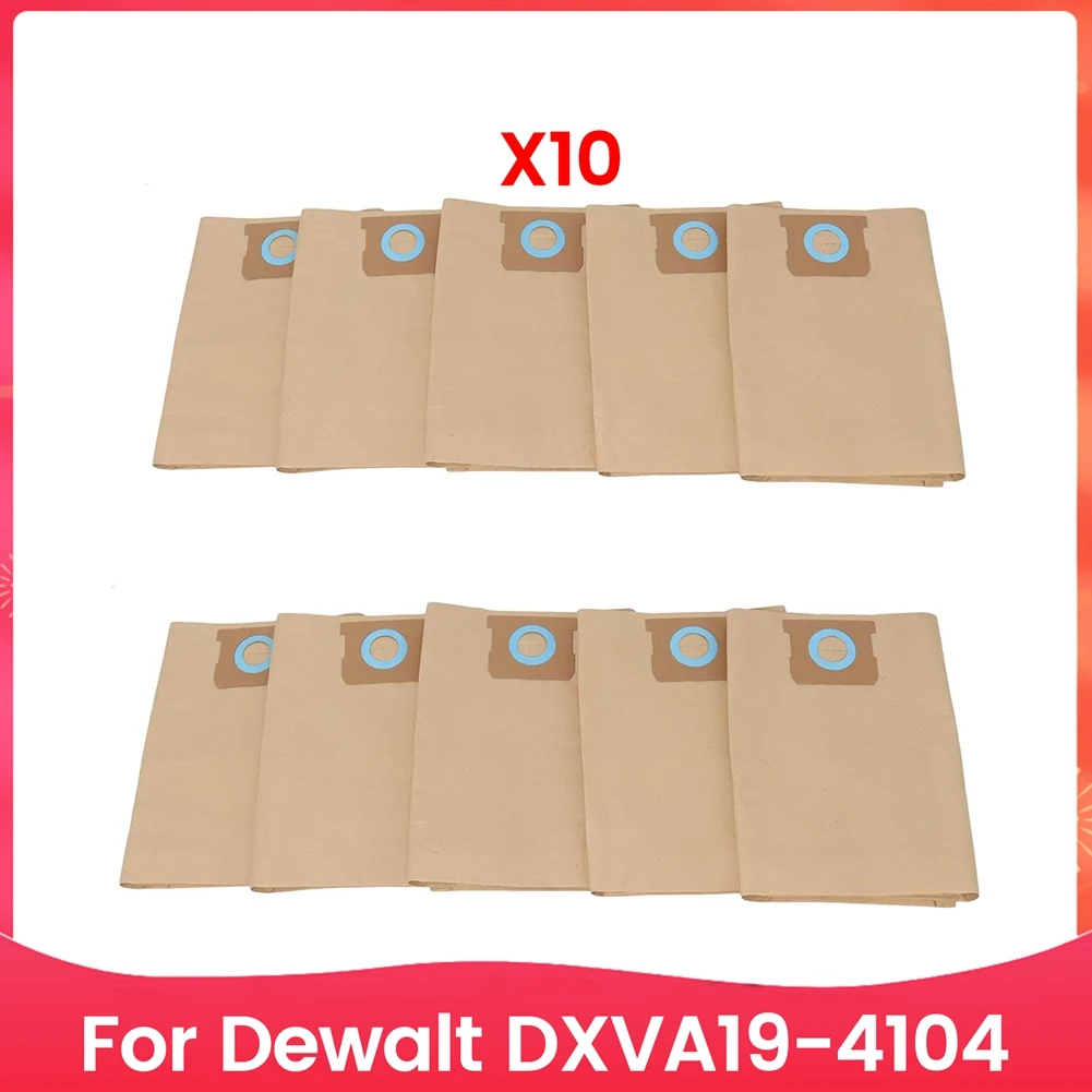 10 Uds bolsa de polvo apta para Dewalt Dxva19 4104 accesorios para aspiradoras repuestos bolsa de papel para polvo-A19G