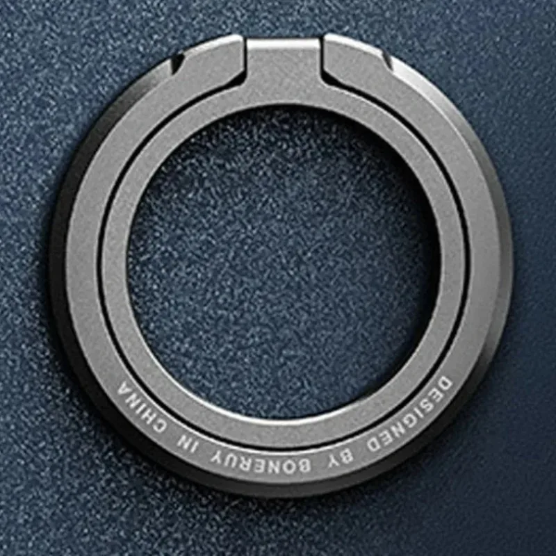 Metal Magnetic Phone Ring Holder MagSafe Compatible 360° Rotation Desktop Kickstand Finger Grip for iPhone Samsung Smart Phones