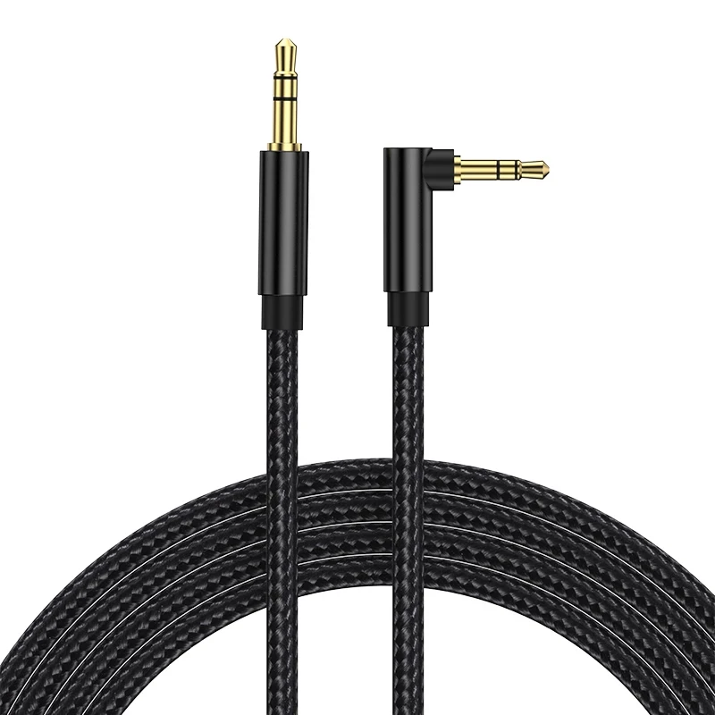 3.5mm elbow Aux Speaker Cable 3.5mm Jack Audio Cable For Car Headphone Speaker Aux Cord Male To Male Adapter For Samsung Xiaomi