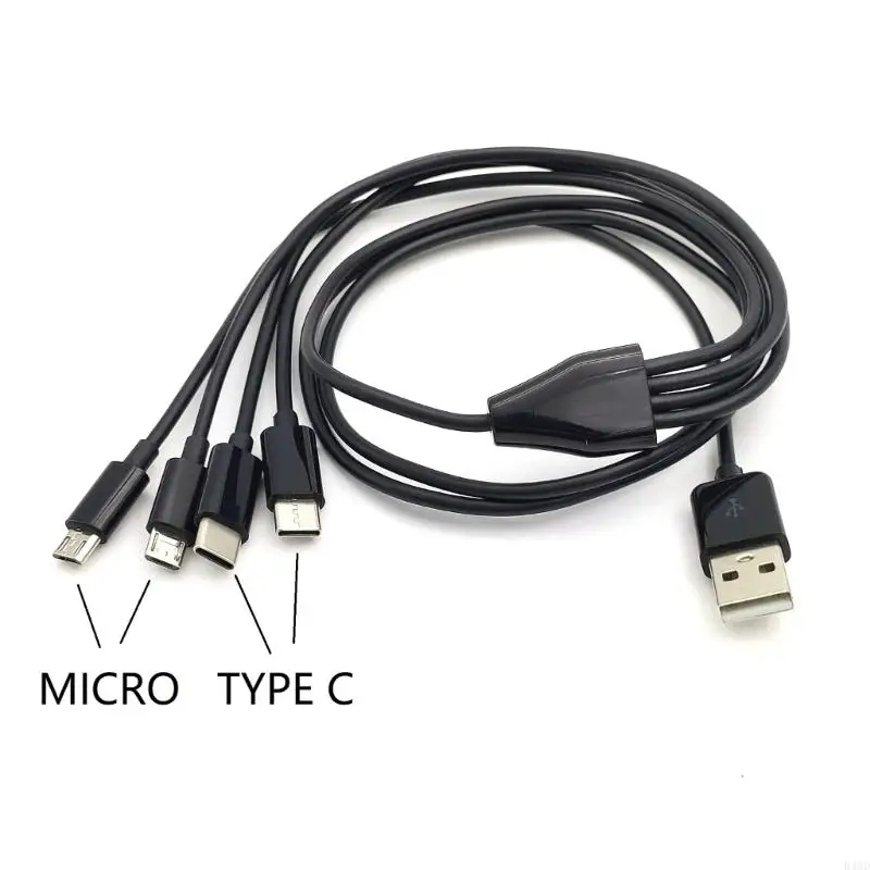 B46D Multi Charging Cable Multi USB Universal Phone Charging Cable Wide Compatibility USB Type C and Micro USB Charging Cable