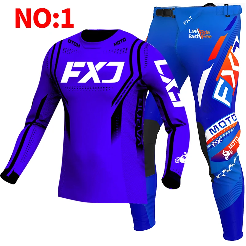 NEW 2025 FXJ motocross jersey and pants enduro mx gear set motorbike clothing mtb carracing suit Off Road equipment