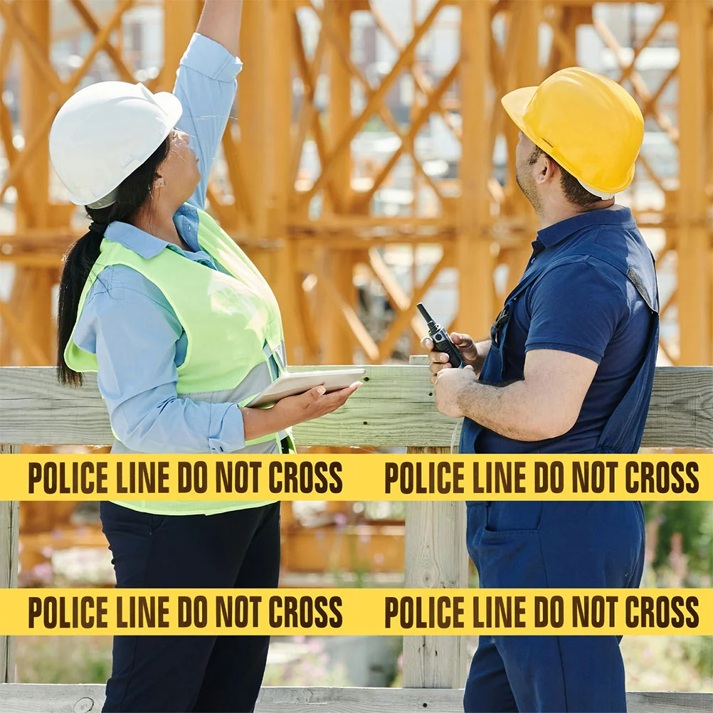 2 pçs fita de perigo cordão tapete decorações de festa de polícia deck fita de cuidado amarelo