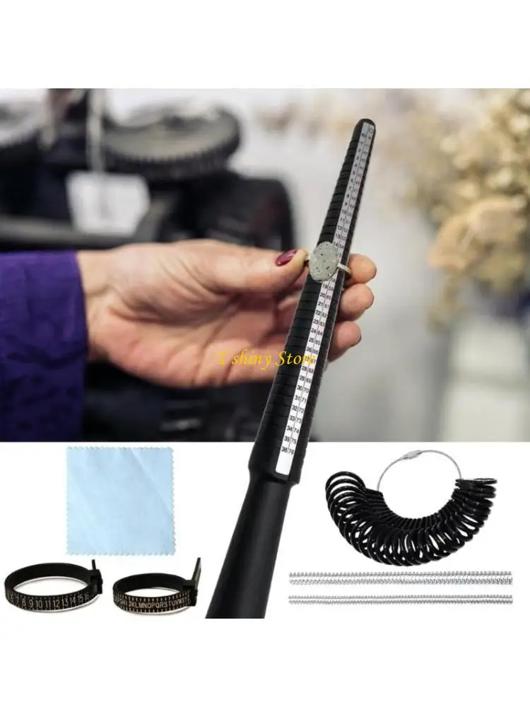 N58F 3/4/6/7Pcs Comprehensive Rings Measuring Tool Set For Men And Women Jewelry