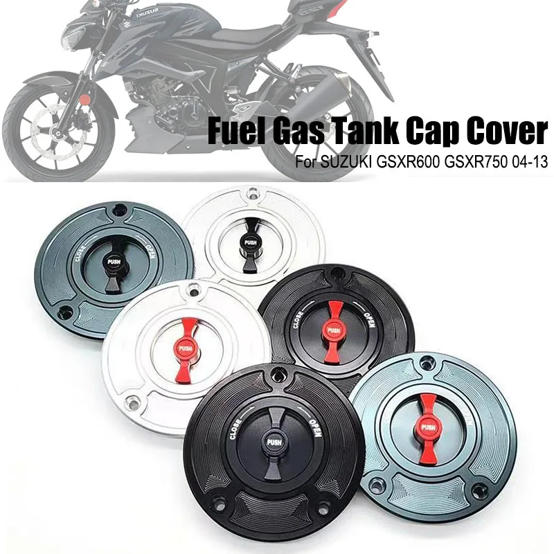 

Motorcycle Keyless Motorcycle Gas Cap Fuel Tank Cap Cover For SUZUKI GSXR600 GSXR750 04-13