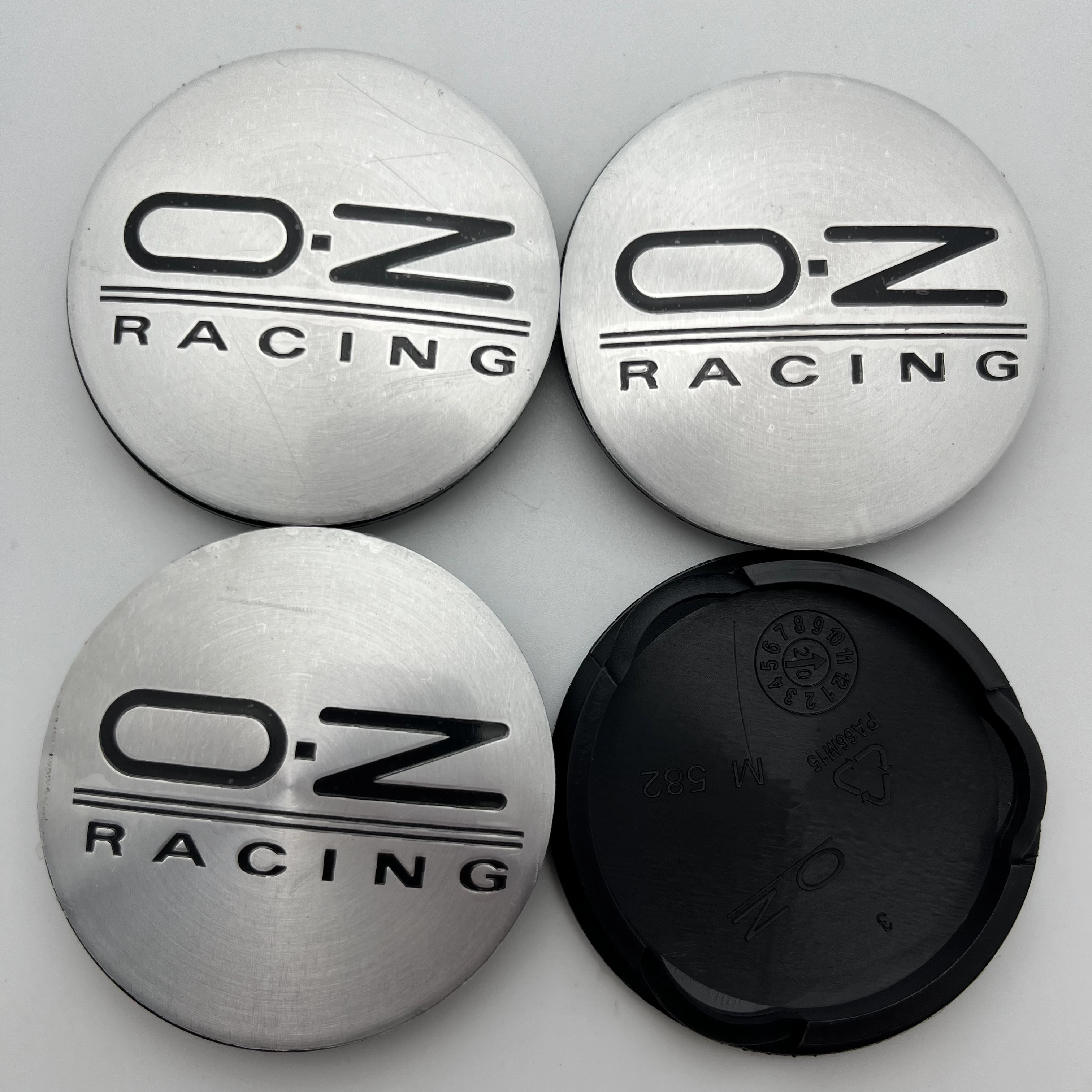 4pcs 55mm M582 Car Wheel Caps With O.Z OZ Racing Sport Emblem Logo Rim Hubcaps Cover Badge Styling Accessories For VW Golf Polo