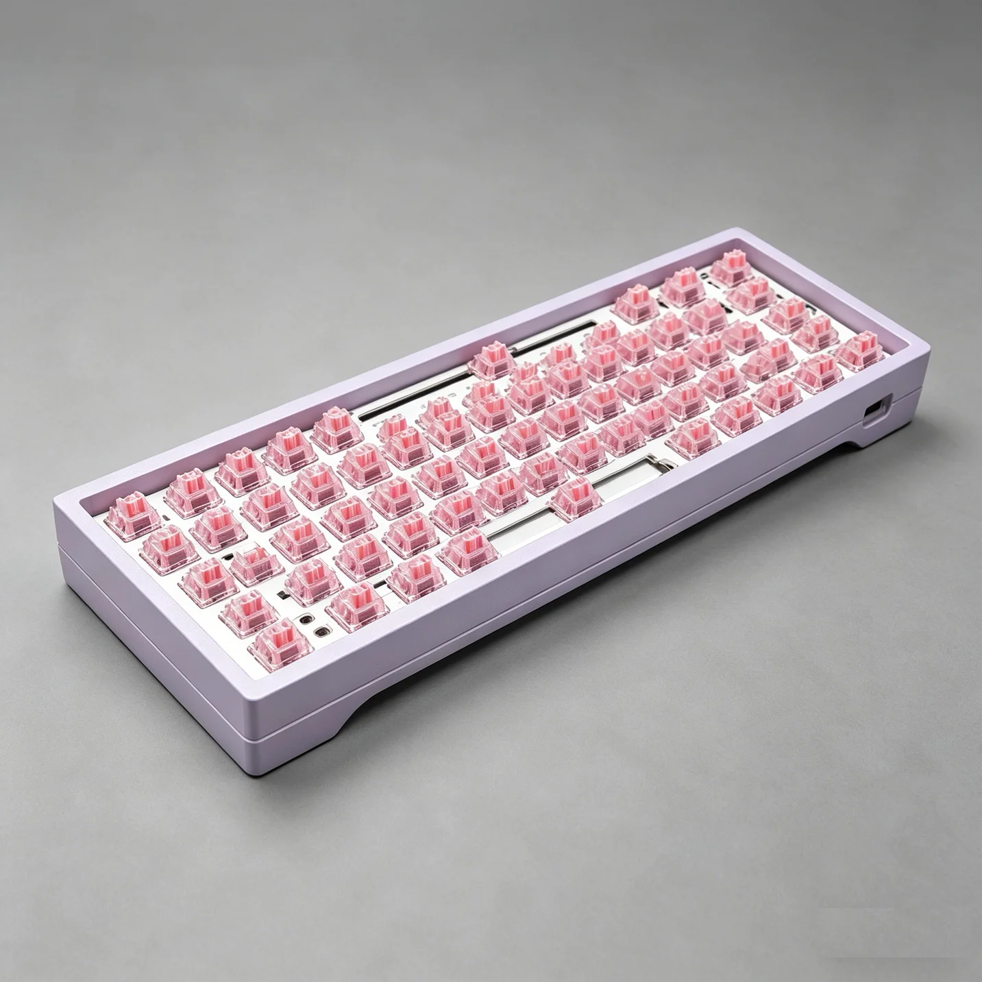 GLS60 Transparent Glass Shell Customized Gh60 CNC Aluminum Alloy Shell for Wooting Rakkazs60 Mechanical Keyboard Accessories