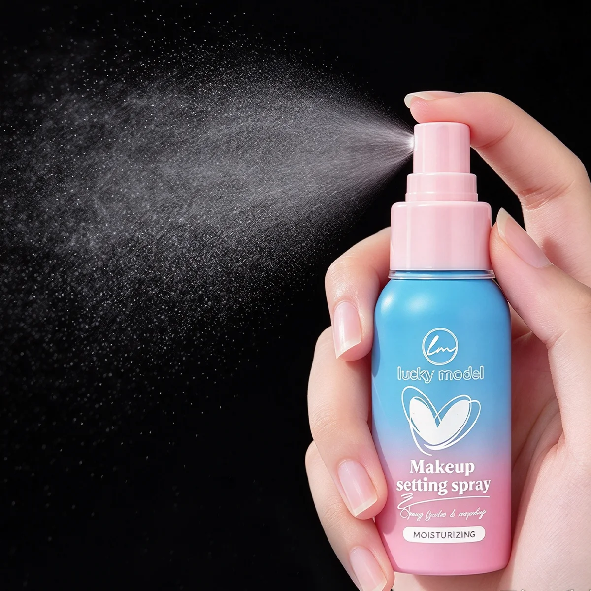 Lucky Model Gradual Moisture Setting Spray Fine Mist Oil Control Waterproof Lasting Anti Stripping Makeup Setting Spray