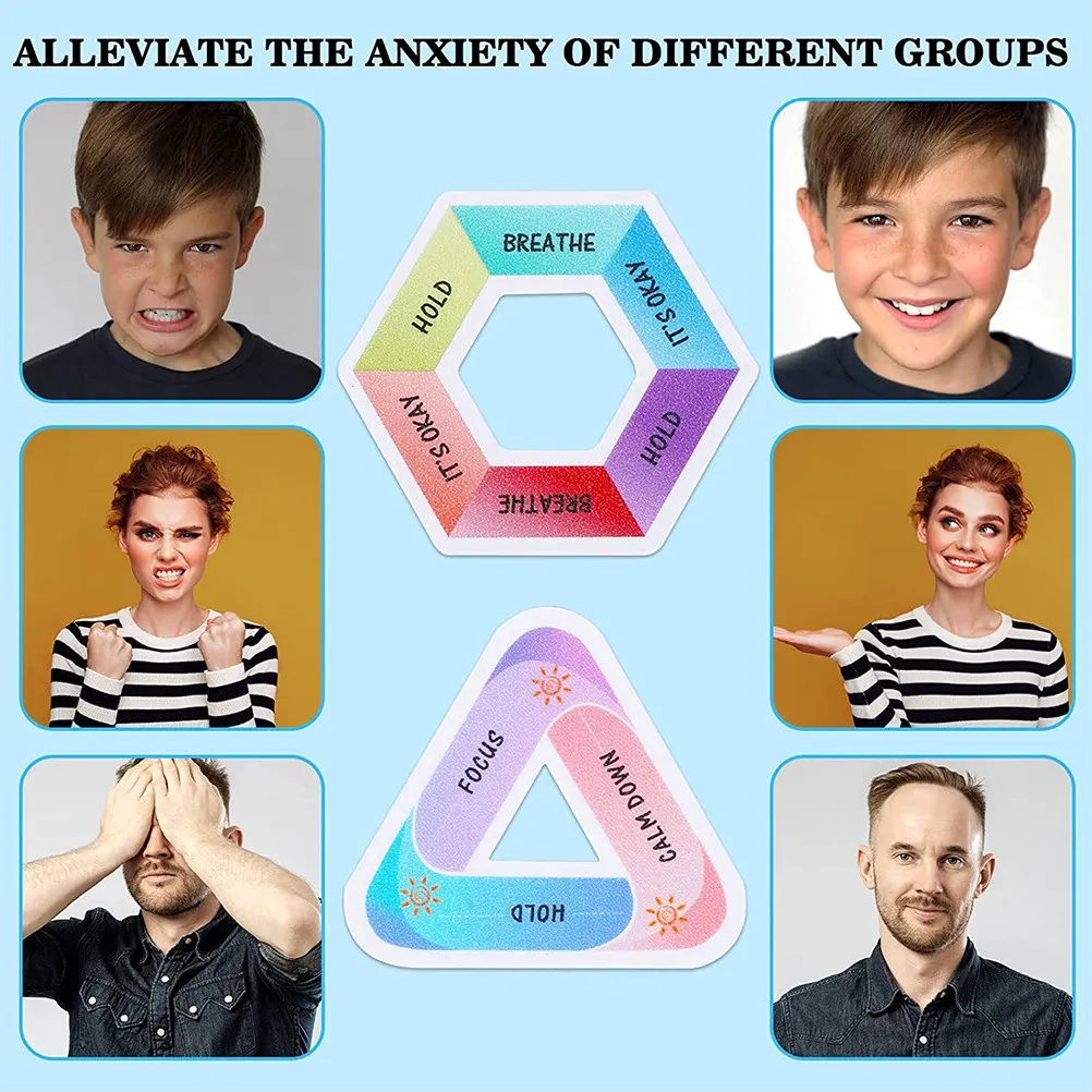 6 Adesivos Sensoriais Coloridos Texturizados para Alívio de Estresse, Adesivos Tácteis para Mesa e Telefone