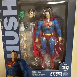 Original 1/12 Ml Mafex Hush Dc Action Figure Super-Man Anime Figure Collection The Batman Comic Super Man Statue Decor Model T
