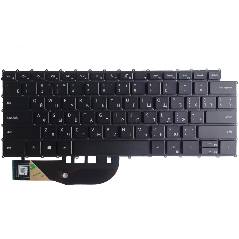 Imagem -02 - Russo us Teclado do Portátil sem Moldura para Dell Xps 15 9500 Precisão 17 9700 5550 5750