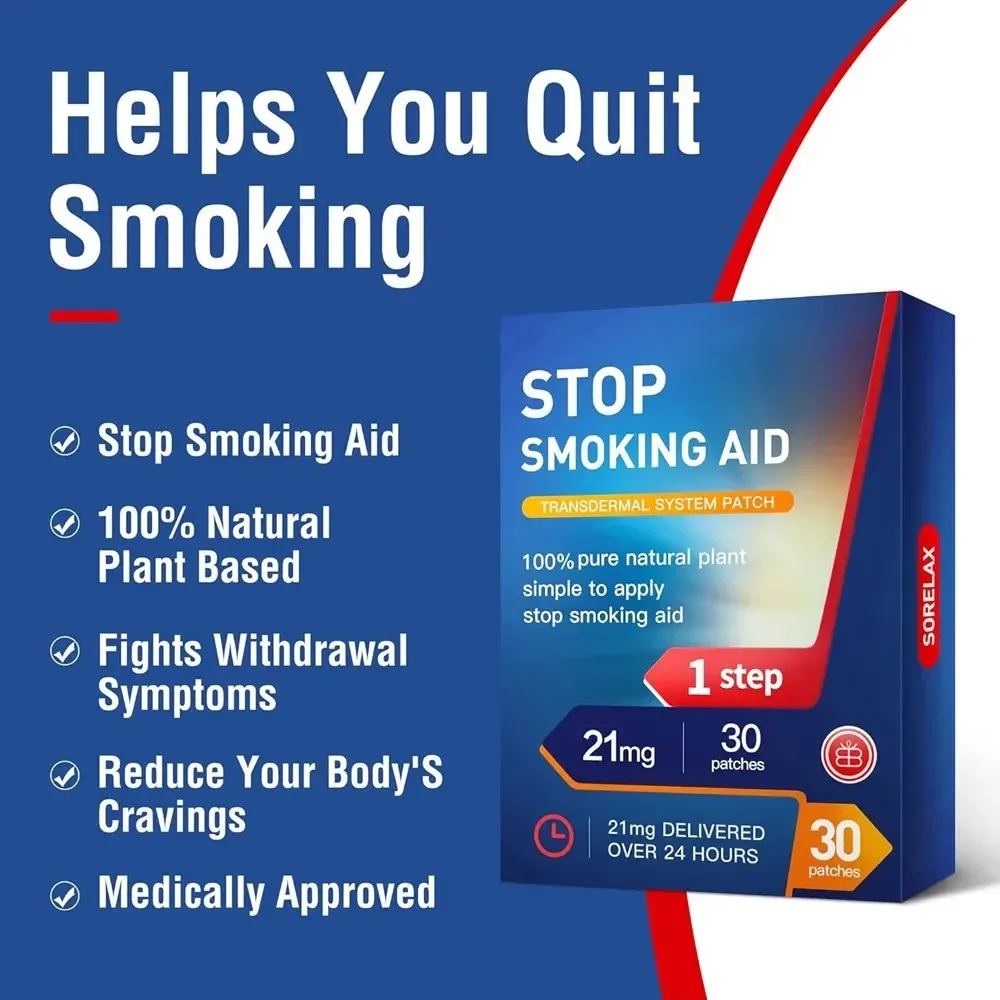 Stop Smoking Transdermal Patches 21 Mg Quit Patches, Easy And Effective Stop Smoking Aid 30 Patches One Month Supply