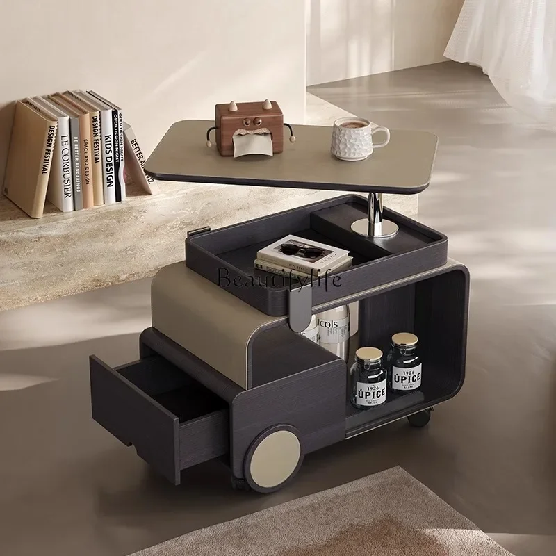 

12Italian multi-functional small apartment coffee table movable lifting sofa small side table