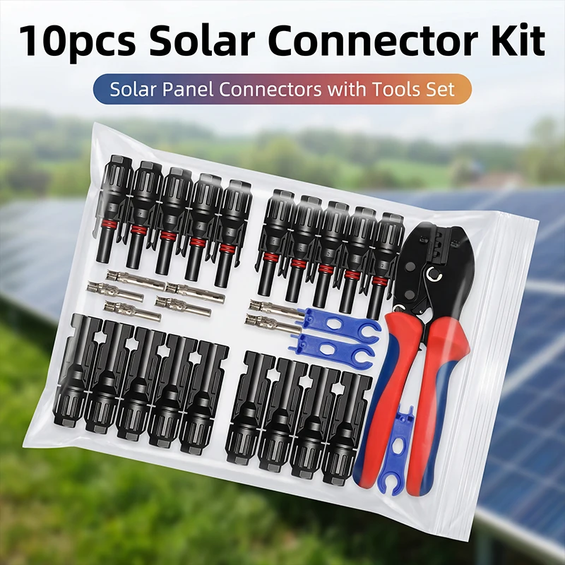 Conectores solares de 600/400/200/100/40/20/10 piezas, enchufes fotovoltaicos de 1000 V y 30 A, kit de conectores para paneles solares, disponible para cables fotovoltaicos/MC de 2,5/4/6 mm²