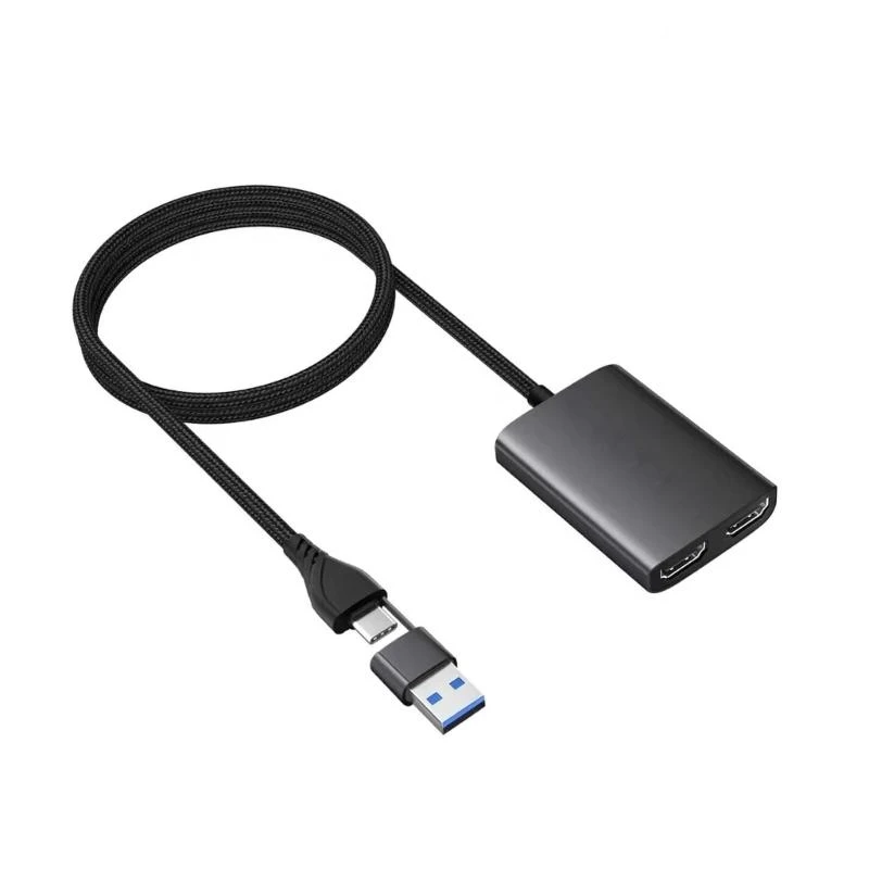 USB Tipo C para doble adaptador 1080 compatible con HDTV para productividad pantalla