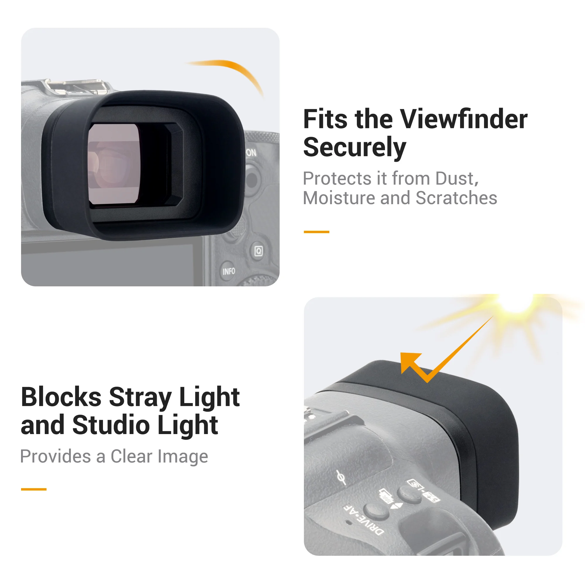 Long Camera Eyecup Viewfinder Extended Eyepiece EyeCup for Canon EOS R3 Replaces Canon ER-h ER-hE Eyeshade Protector Accessories