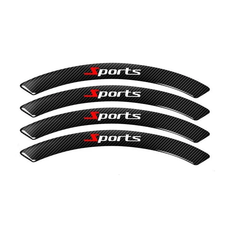 

4Pcs Carbon Fiber Protection Car Wheel Eyebrow Edge Guard Anti-collision Covering Scratches Sticker General Car Accessories