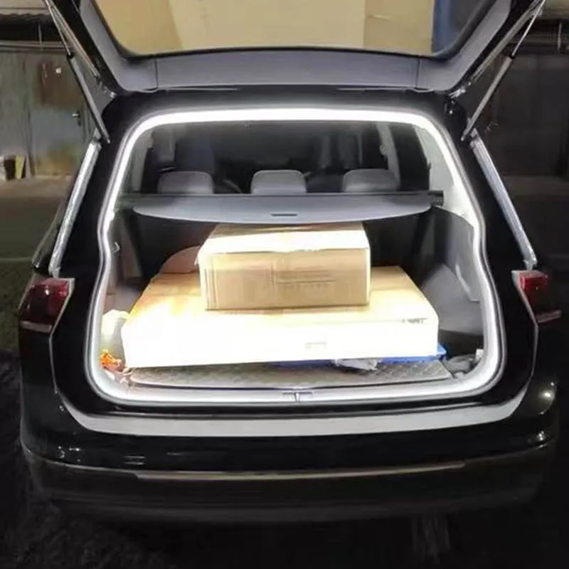 ل Volkswagen VW ID.4 ID4 2021 2022 2023 2024 سيارة الجذع تدفق ضوء LED الأصلي سيارة المكونات في تركيب الباب الخلفي الضوء المحيط #6