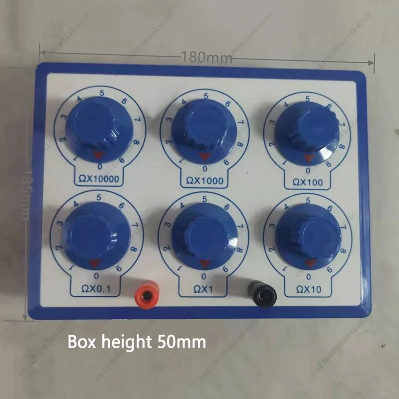 6-position Resistance Box 99999.9Ω, Adjustable Electrical Experimental Equipment for Physics Teaching Tests