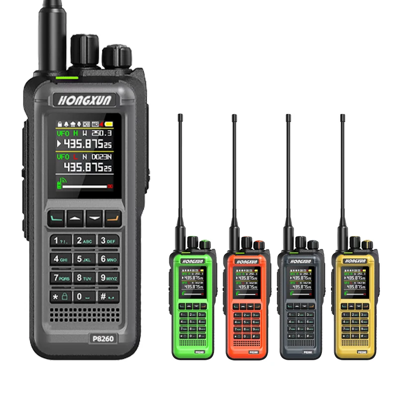 HX-P8260 20W 다중 대역 휴대용 무전기, VOX CTCSS/DCS 스캔, LCD 디스플레이, 암호화 기능, C타입 충전 지원
