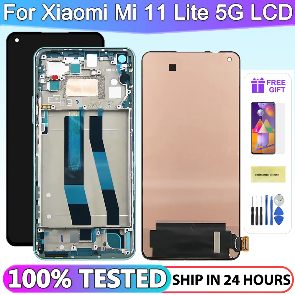 

6.55"For Xiaomi 11Lite M2101K9AG M2101K9AI Mi11 Lite 5G M2101K9G MI 11LITE 5G NE 2109119DG LCD Display Screen Digitizer Assembly