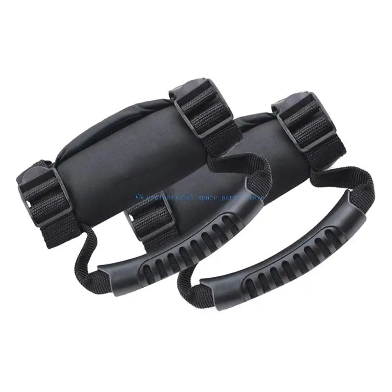 41XA Universal Roll Bar Grab Handle Passenger for UTV & ATVs Sports Non-slip 2 Safety Straps Design Fits Roll Bar Accessories