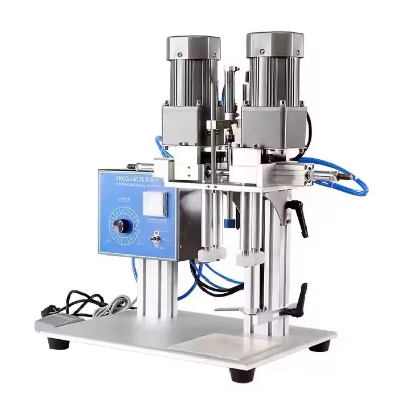 Electric Semi-Automatic Tabletop Sprayer Trigger Cap Dropper Spout Plastic Water Bottle Jars Vials Screw Twist Capping Metal