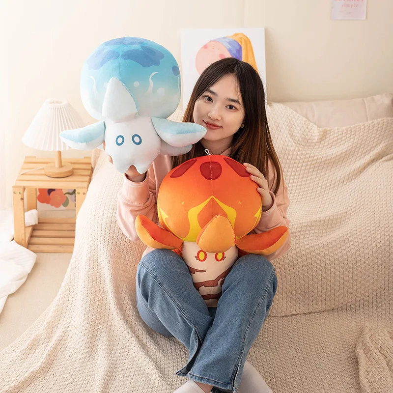 1PC New Genshin Impact Plush Doll Plankton Floating Animal Plush Toy Water Beast Plush Doll Soft Plushie Pillow Gift