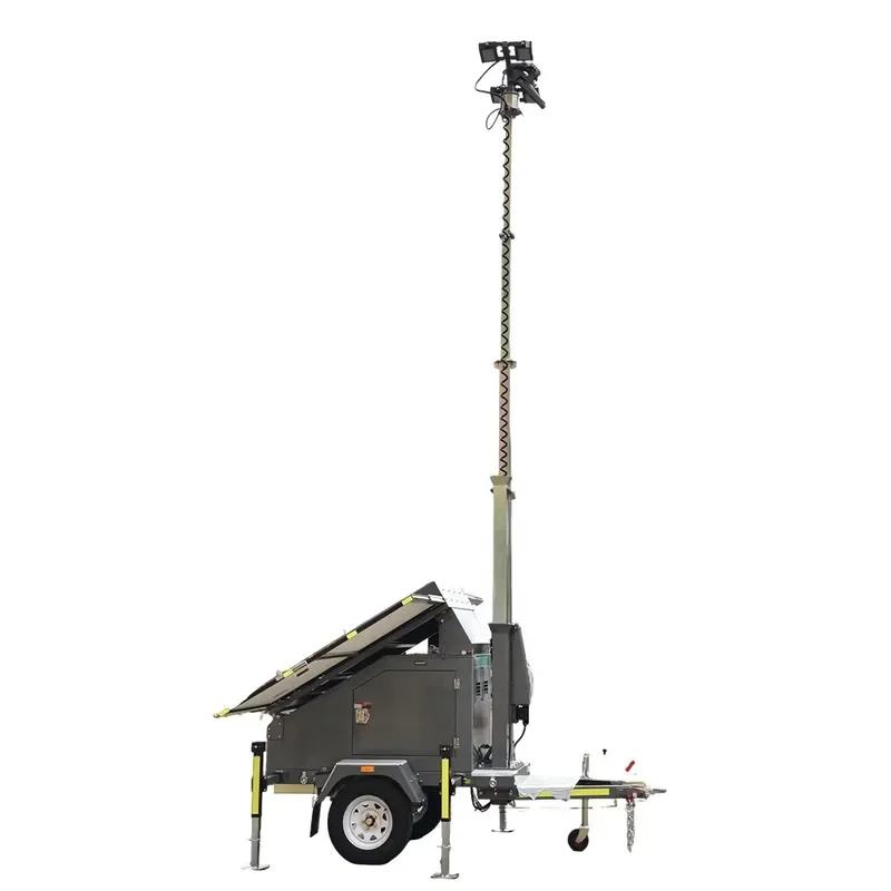 Mobile Solar Powered 5000K White LED Light Trailer