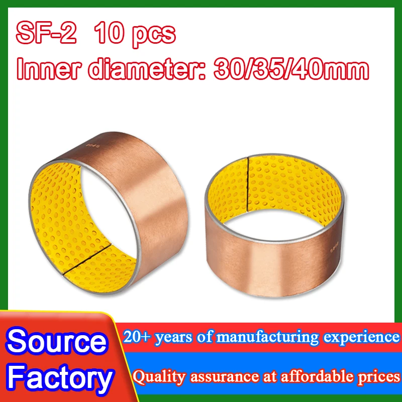 10pc inner diameter 30,35,40mm Bearing oil-free wear-resistant POM composite bushing with oil storage pit bronze bushing with