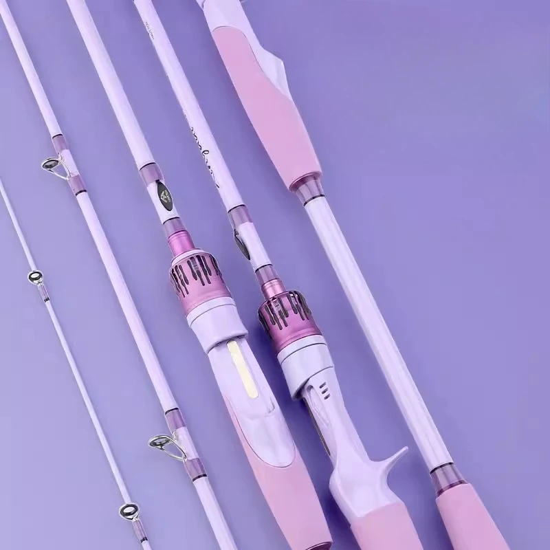 مجموعة صنارة صيد السمك، عمود صب عالي الحساسية طويل مع أدلة سيراميك، مقبض مريح، نظام PTS، استجابة سريعة