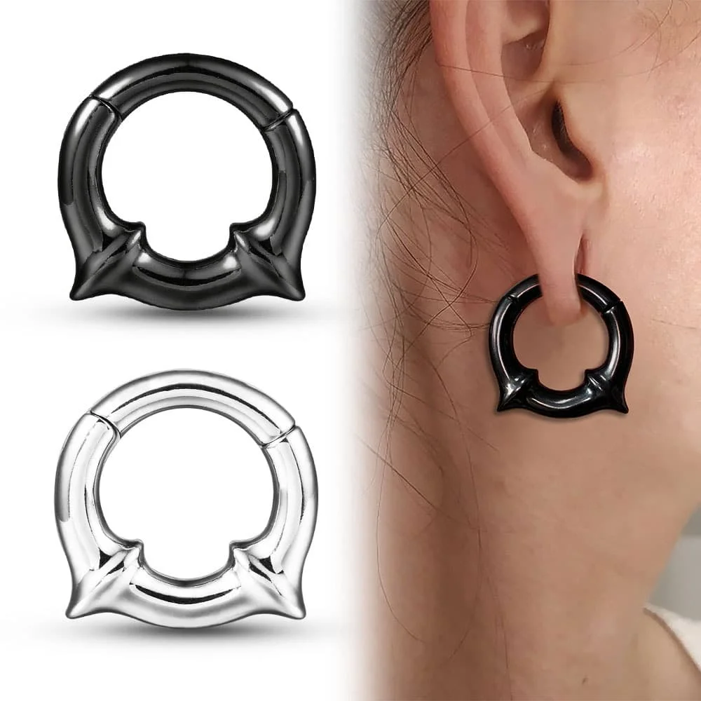 

Giga 2Pcs Spacecraft Design Ear Weights Hanger Gauges Plugs Expander 316L Stainless Steel Magnetic Piercing body Jewelry Punk