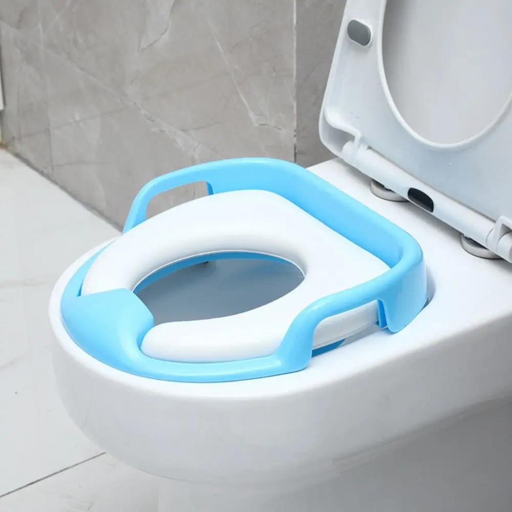 ポータブルソフトクッション子供用便座安定した滑り止めトイレトレーニングシートハンドル簡単お手入れ子供用便器クッション旅行用