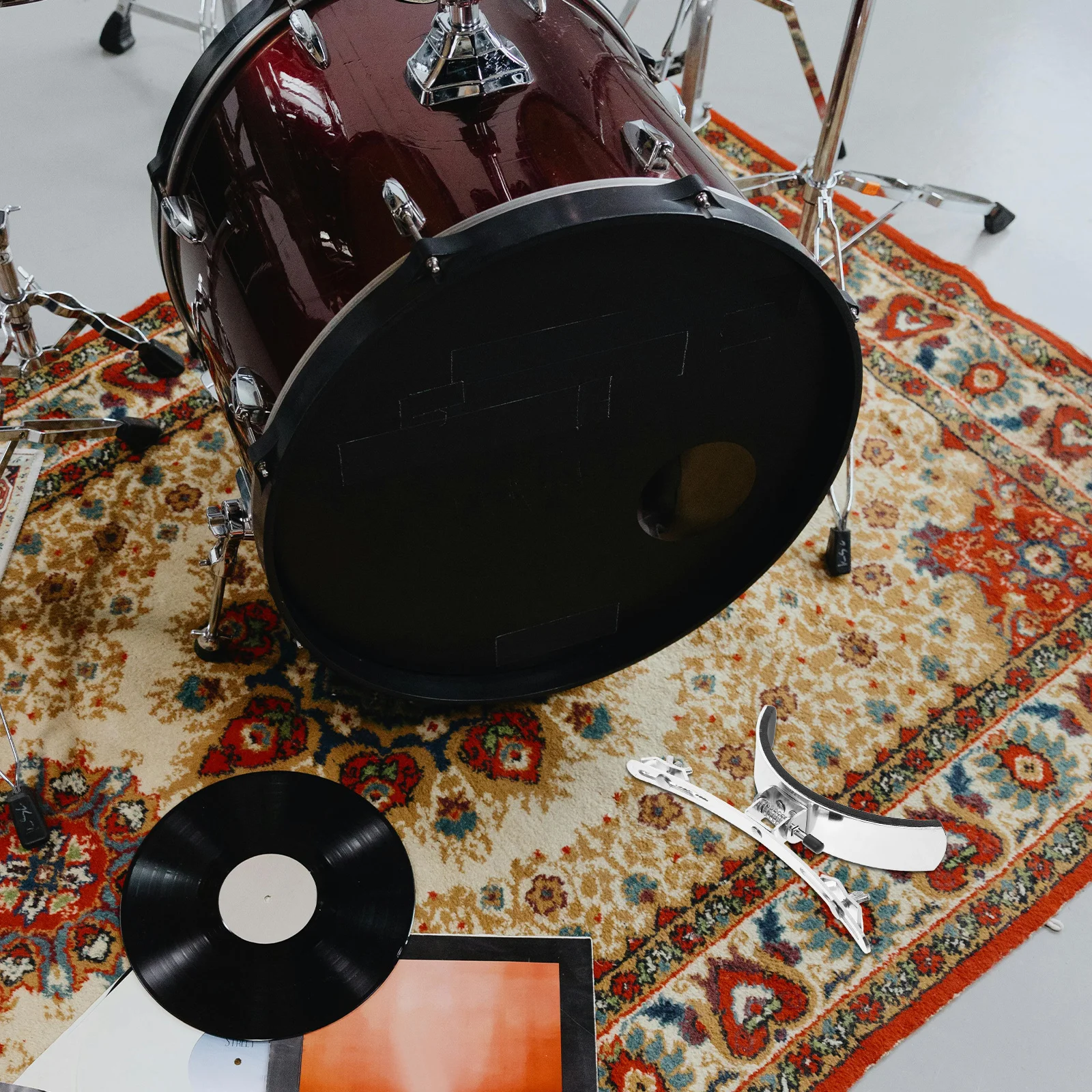 1 قطعة ملحق دعم ساق الطبل لطبول زحف الفولاذ المقاوم للصدأ حامل معدني متين استبدال جزء طبل كمين قوي #1