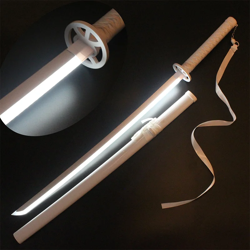 BLEACH Katana Luminous Sword Sode no Shirayuki  Character Cosplay Stage Props with Belt and Sword Holder Halloween Gift