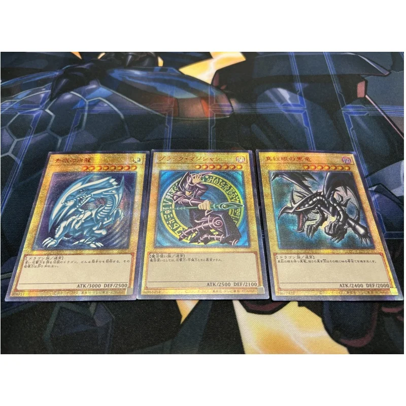 Yu Gi Oh Cards Dark Magician Girl the Dragon Knight Blue-Eyes White Dragon Anime Game Characters Collection PSER Cards DIY Toys