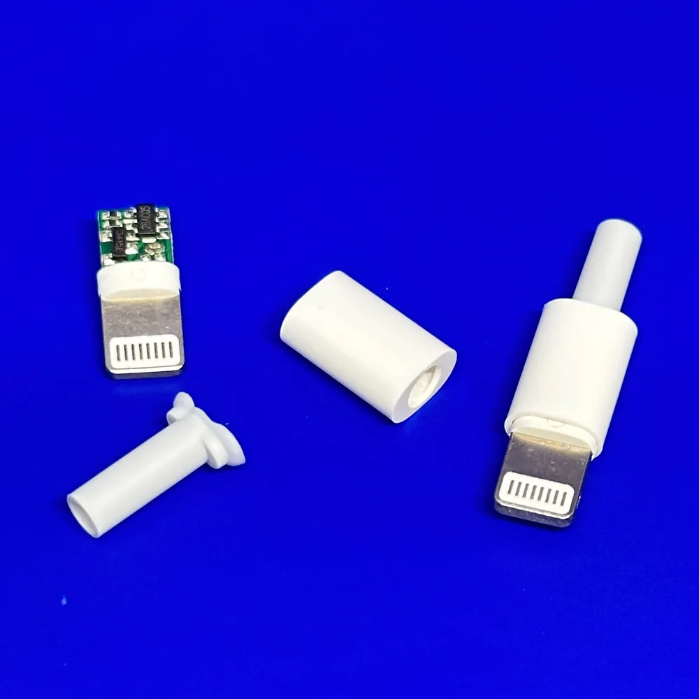 10set USB For iphone male plug with chip board connector welding 2.6/3.0mm Data OTG line interface DIY data cable adapter parts