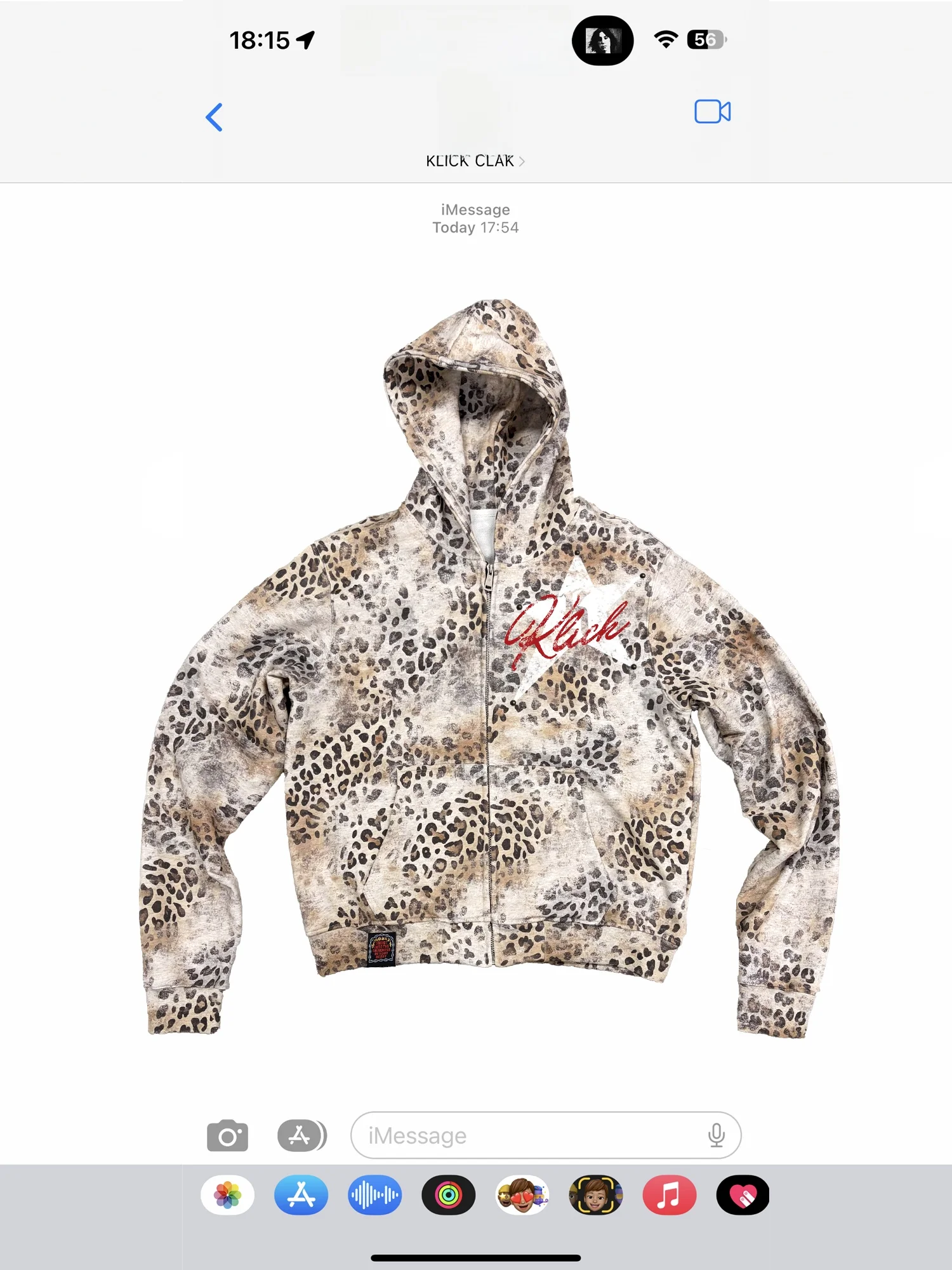 Suda con capucha KLI CLAK de peso pesado con estampado vintage y rehes de leopardo para hombre, de manga larga con c...