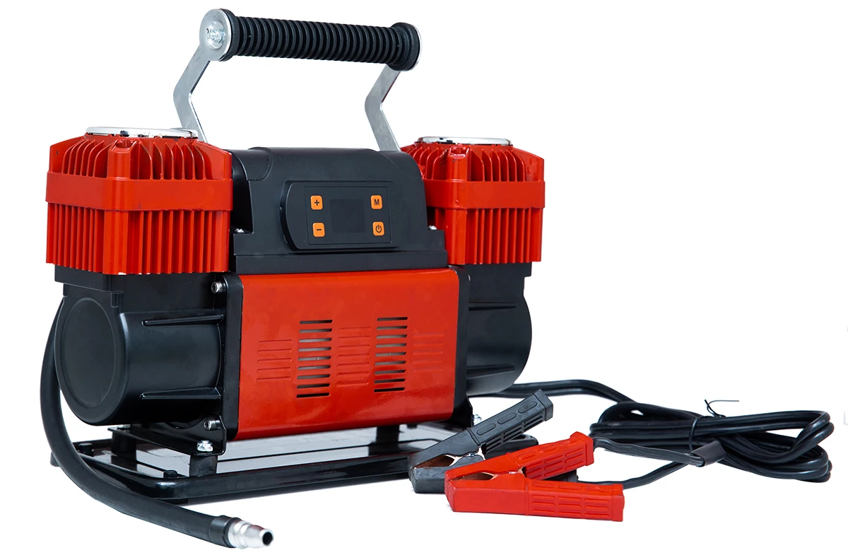 DC12V Dual 60mm Cylinder Heavy Duty Digital Air Compressor Portable Car Tire Inflation Pump