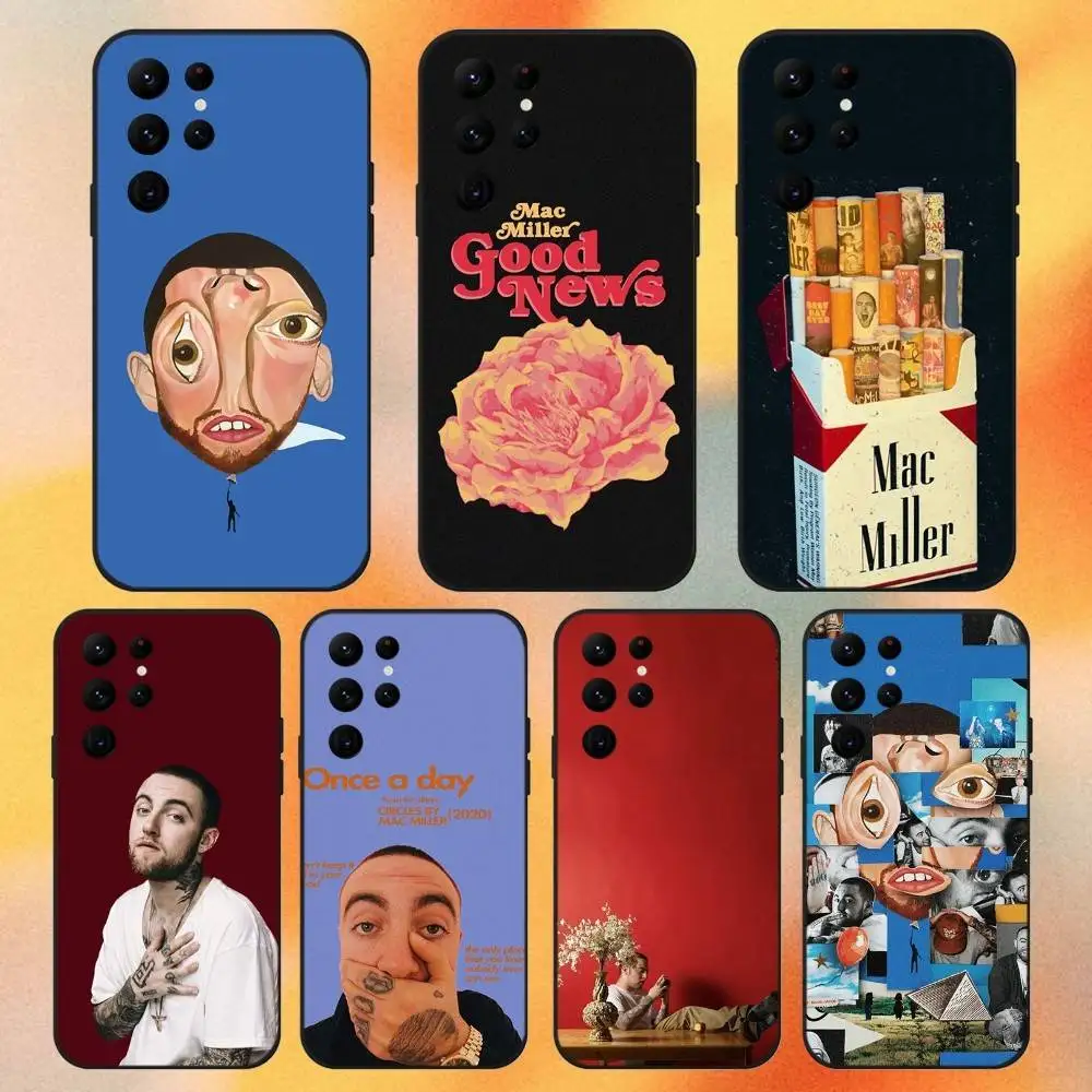 Чехол для телефона M-Mac Miller Balloonerism для Samsung S 25,24,23,22,30,21,10,9,Ultra,Plus,Lite,FE,4,5G, черный мягкий чехол