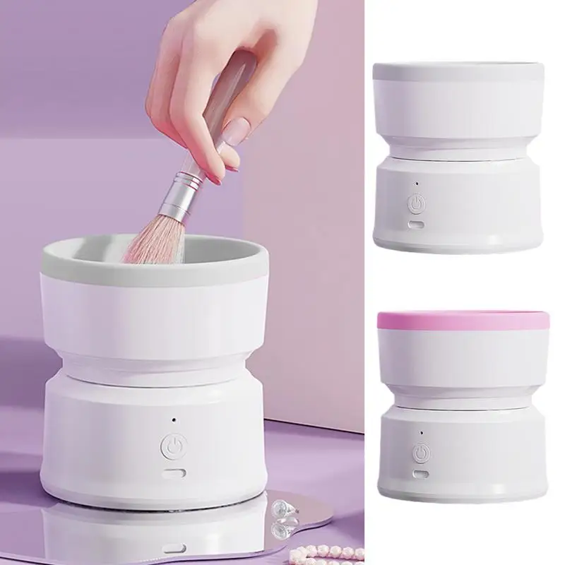 

Automatic Makeup Brush Cleaner Electric Deep Cosmetic Brush Spinner Automatic Deep Cleanser Tool For Liquid Foundation Contour