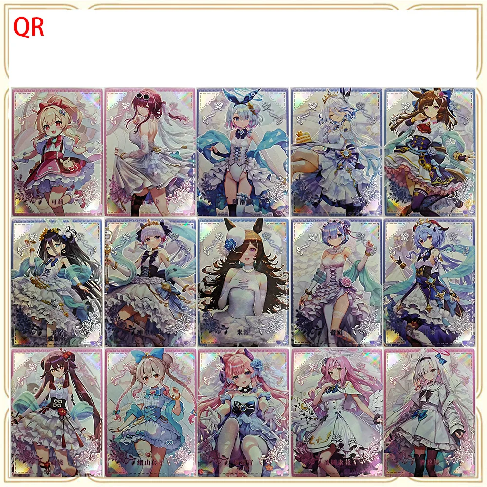 

Anime Goddess Story QR Rem Klee Kafka Sangonomiya Kokomi Ganyu Premium Glitter Collectible Card Christmas Birthday Gift
