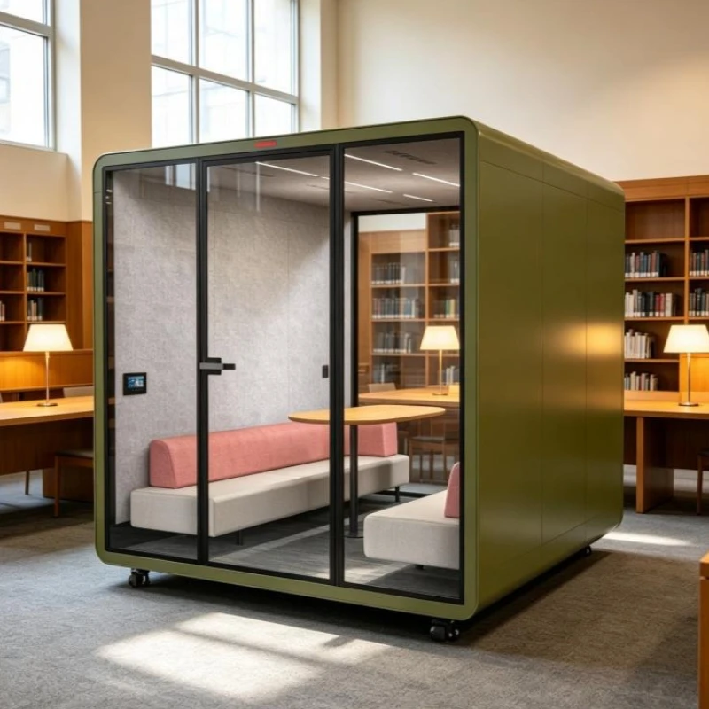 Mobile soundproof room Acoustic Silence Booth Indoor Mobile Study Cabin for Office Building Warehouse Living Room