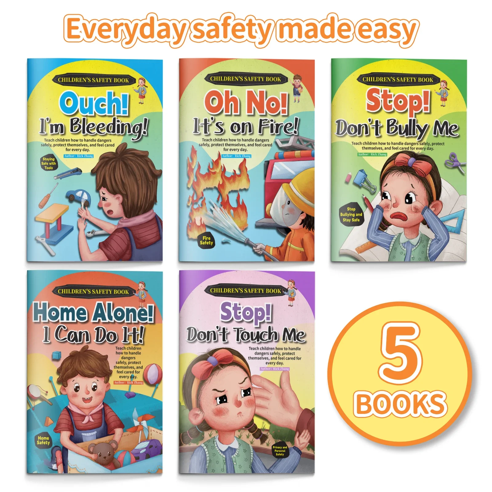 Kids Safety Enlightenment Picture Book Series Early Learning Avoid Safety Hazards Must Have Reading Book for Children