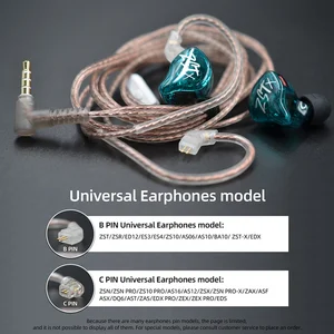KZ-Fone of Ear Phone Copper Torction, High Purity Cable, ZS3, ZS4, EDX, ZSN, ZST, ASX, EDX, ZSX, CA4, C12, C16, ZAX, C10, Original 10 Main Sales Cable Phone Kz - №7