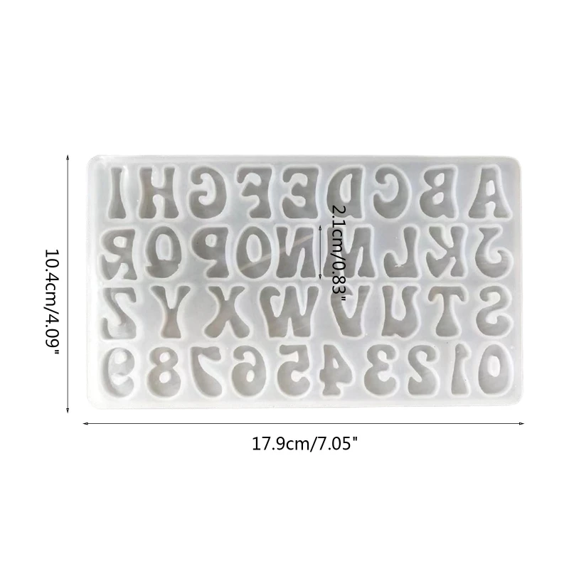 English Silicone Mold Letter Number Resin Mold for Home Decoration R3MC