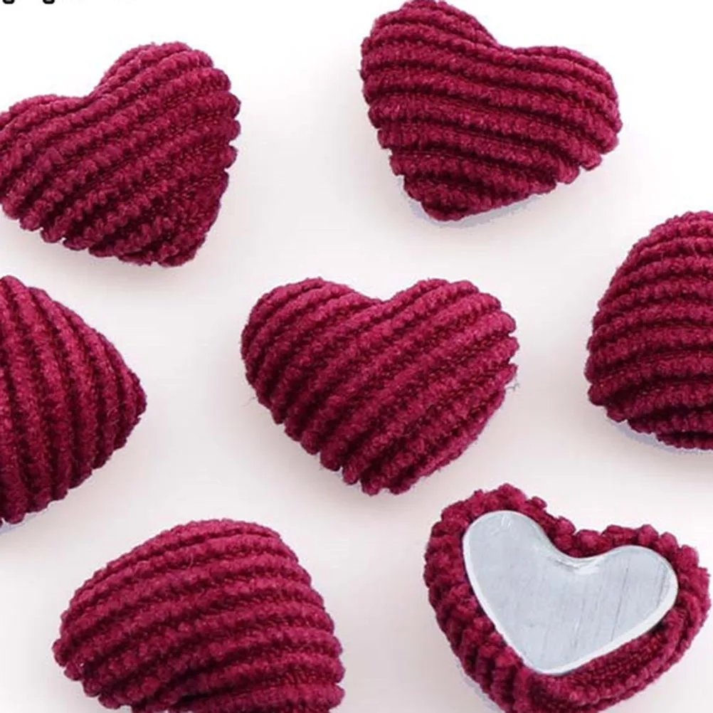 

40Pcs Corduroy Heart Shape Buttons Flat Back DIY for Sewing Clothing Jackets Crafts Bags Accessories Heart Shape Button