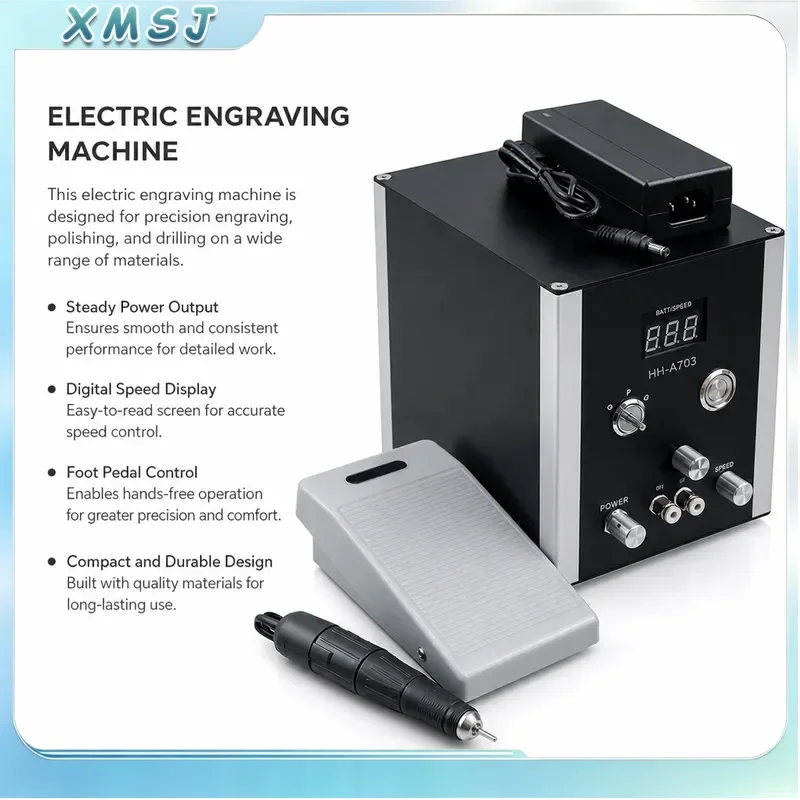 AT03 High-Speed Airbrush Compressor Art Engraving Machine Jewelry Wood Carving DIY Craft Graver Grinder Tool