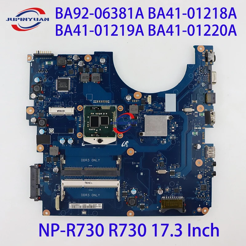 

BA92-06381A BA41-01218A BA41-01219A BA41-01220A For Samsung NP-R730 R730 17.3 Inch Laptop Motherboard HM55 Free CPU