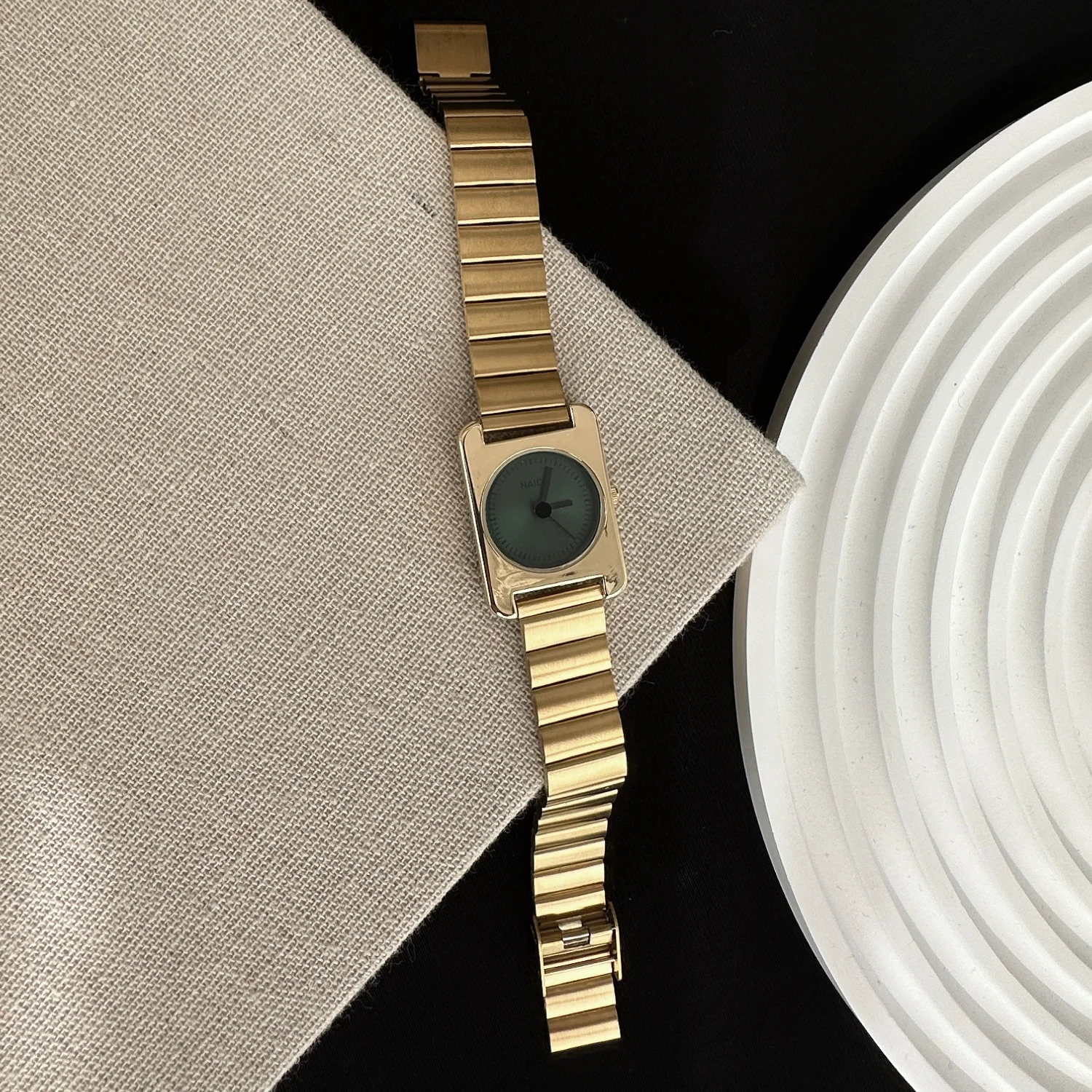 Genuine Stainless Steel Quartz Square Dial Women's Watches Minimalist Female Student Wristwatch Bamboo Strap Girl Watch Reloj