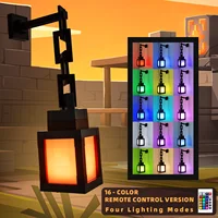 Pixel Style Night Light Portable Lantern Tabletop Ornament 16 Colors Lantern DIY Interior Decoration Festival Atmosphere Light 2